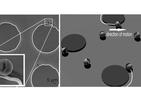 Micromotors use surface variations for docking and guiding