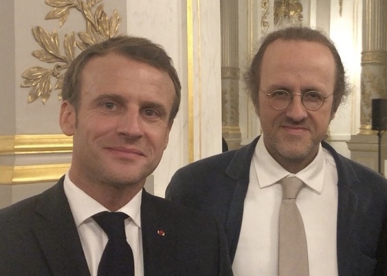 Bernhard Schölkopf meets French President Emmanuel Macron