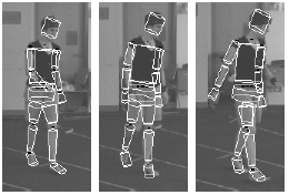 An adaptive appearance model approach for model-based articulated object tracking