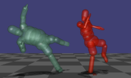 Robust Physics-based Motion Retargeting with Realistic Body Shapes