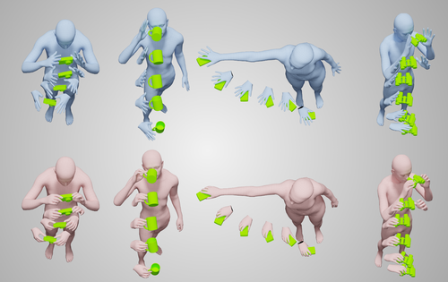 GRIP: Generating Interaction Poses Using Spatial Cues and Latent Consistency